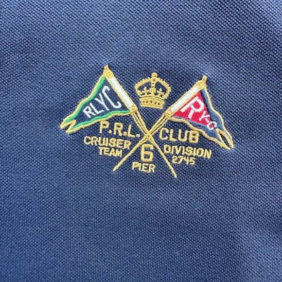 Polo Ralph Lauren Yacht Club P.R.L. Club Vintage Polo - Linen Flag Back  Size M - Picture 4 of 10